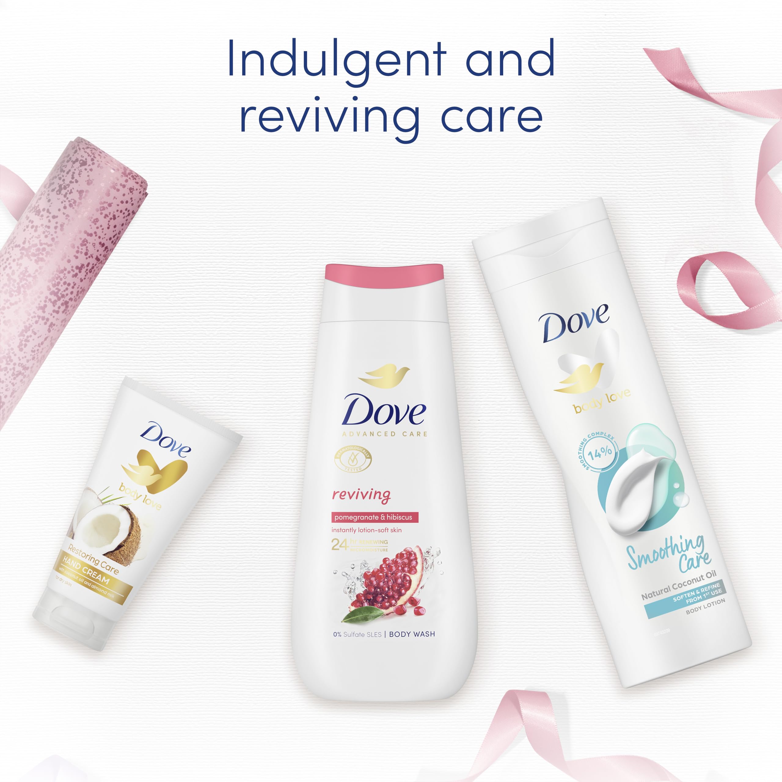 Dove Awaken Collection Gift Set with a body wash, a body lotion, a